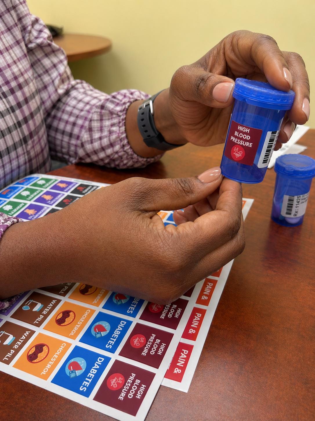 Medication Bottle Stickers for Easy Identification | Condition Icons | Labels for Caregivers, Seniors & Homeuse