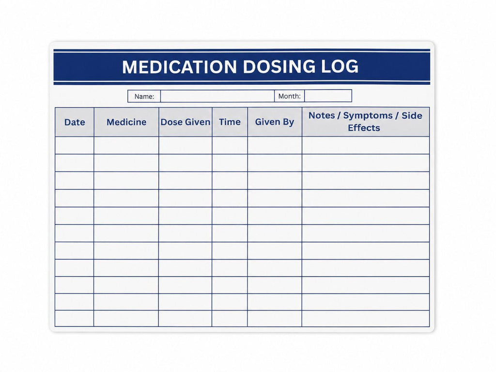 Magnetic Dry Erase Health Tracker Board-Reusable Daily Medication Log