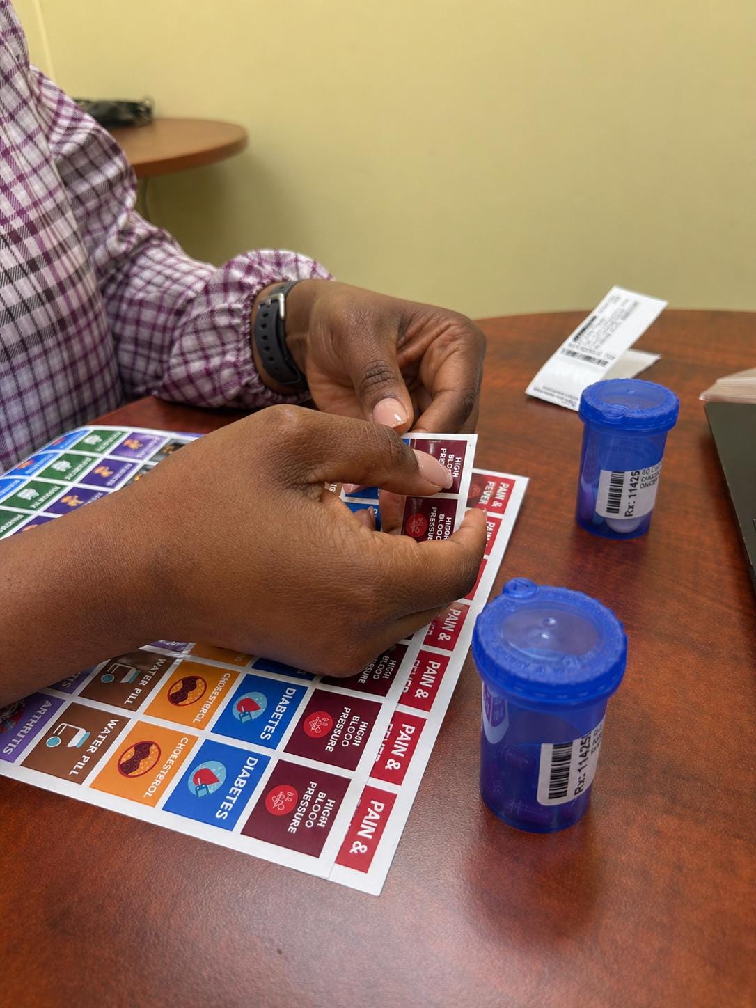 Medication Bottle Stickers for Easy Identification | Condition Icons | Labels for Caregivers, Seniors & Homeuse