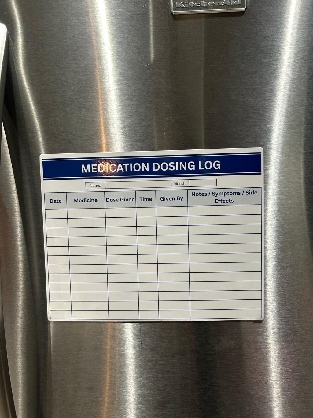 Magnetic Dry Erase Health Tracker Board-Reusable Daily Medication Log